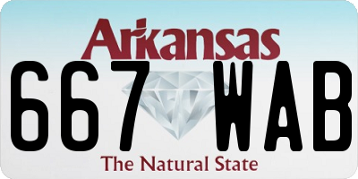 AR license plate 667WAB