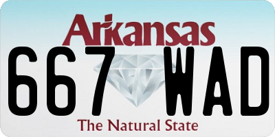AR license plate 667WAD