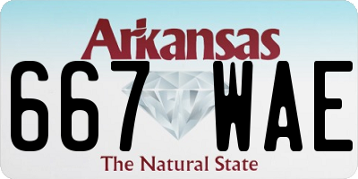 AR license plate 667WAE