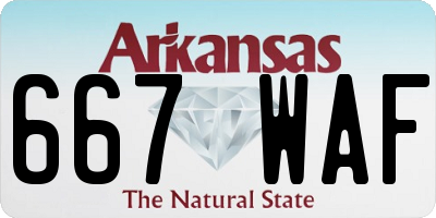 AR license plate 667WAF