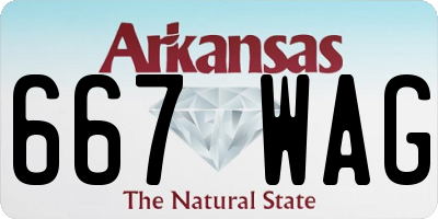 AR license plate 667WAG