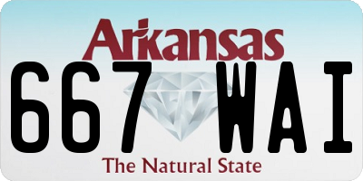 AR license plate 667WAI