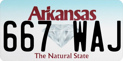 AR license plate 667WAJ