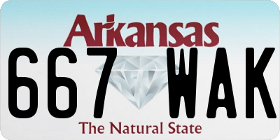 AR license plate 667WAK