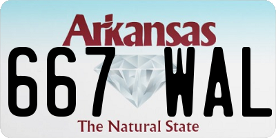 AR license plate 667WAL