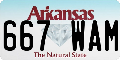 AR license plate 667WAM
