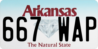 AR license plate 667WAP