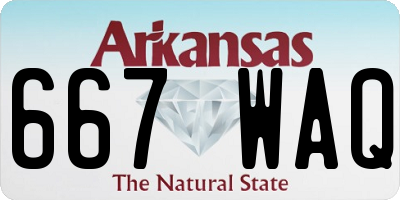AR license plate 667WAQ