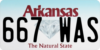 AR license plate 667WAS
