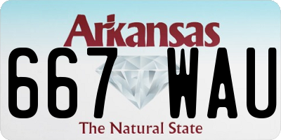 AR license plate 667WAU