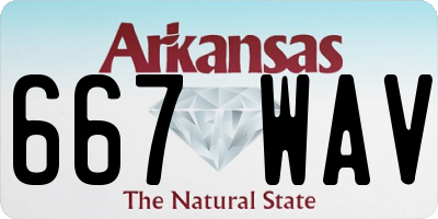 AR license plate 667WAV