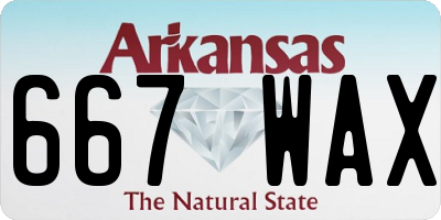AR license plate 667WAX