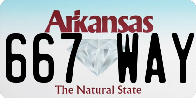 AR license plate 667WAY
