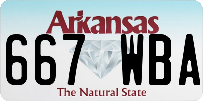 AR license plate 667WBA