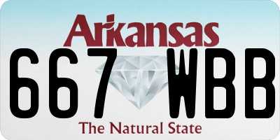 AR license plate 667WBB