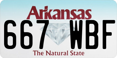 AR license plate 667WBF