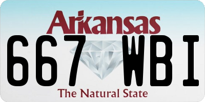 AR license plate 667WBI