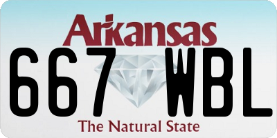 AR license plate 667WBL