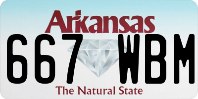 AR license plate 667WBM