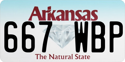 AR license plate 667WBP