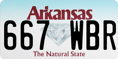 AR license plate 667WBR