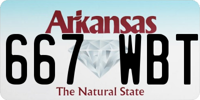 AR license plate 667WBT