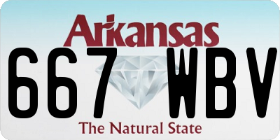 AR license plate 667WBV
