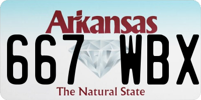 AR license plate 667WBX