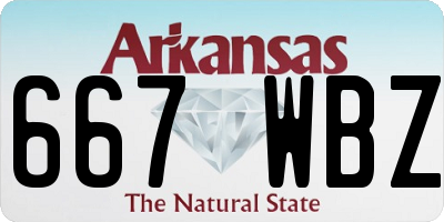 AR license plate 667WBZ
