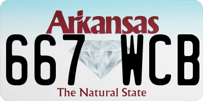 AR license plate 667WCB