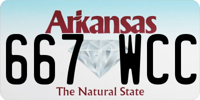 AR license plate 667WCC