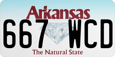 AR license plate 667WCD