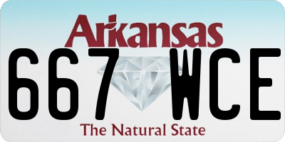 AR license plate 667WCE