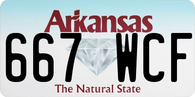 AR license plate 667WCF