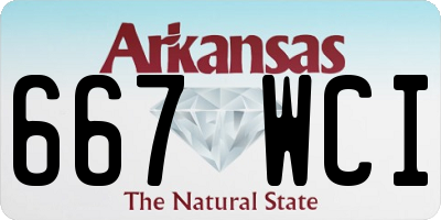 AR license plate 667WCI