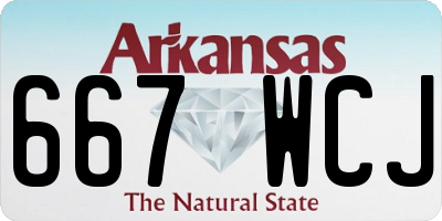 AR license plate 667WCJ