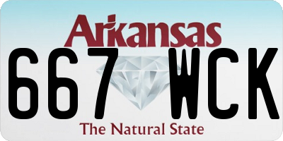 AR license plate 667WCK