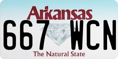 AR license plate 667WCN