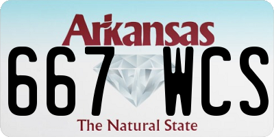 AR license plate 667WCS