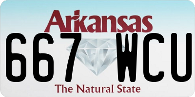AR license plate 667WCU
