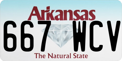 AR license plate 667WCV