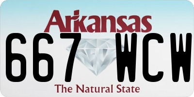 AR license plate 667WCW