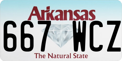 AR license plate 667WCZ