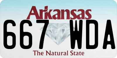 AR license plate 667WDA