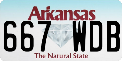 AR license plate 667WDB