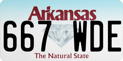 AR license plate 667WDE