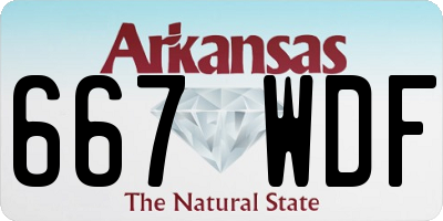 AR license plate 667WDF