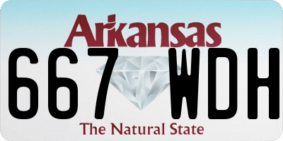 AR license plate 667WDH