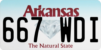 AR license plate 667WDI
