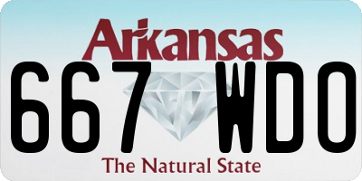 AR license plate 667WDO